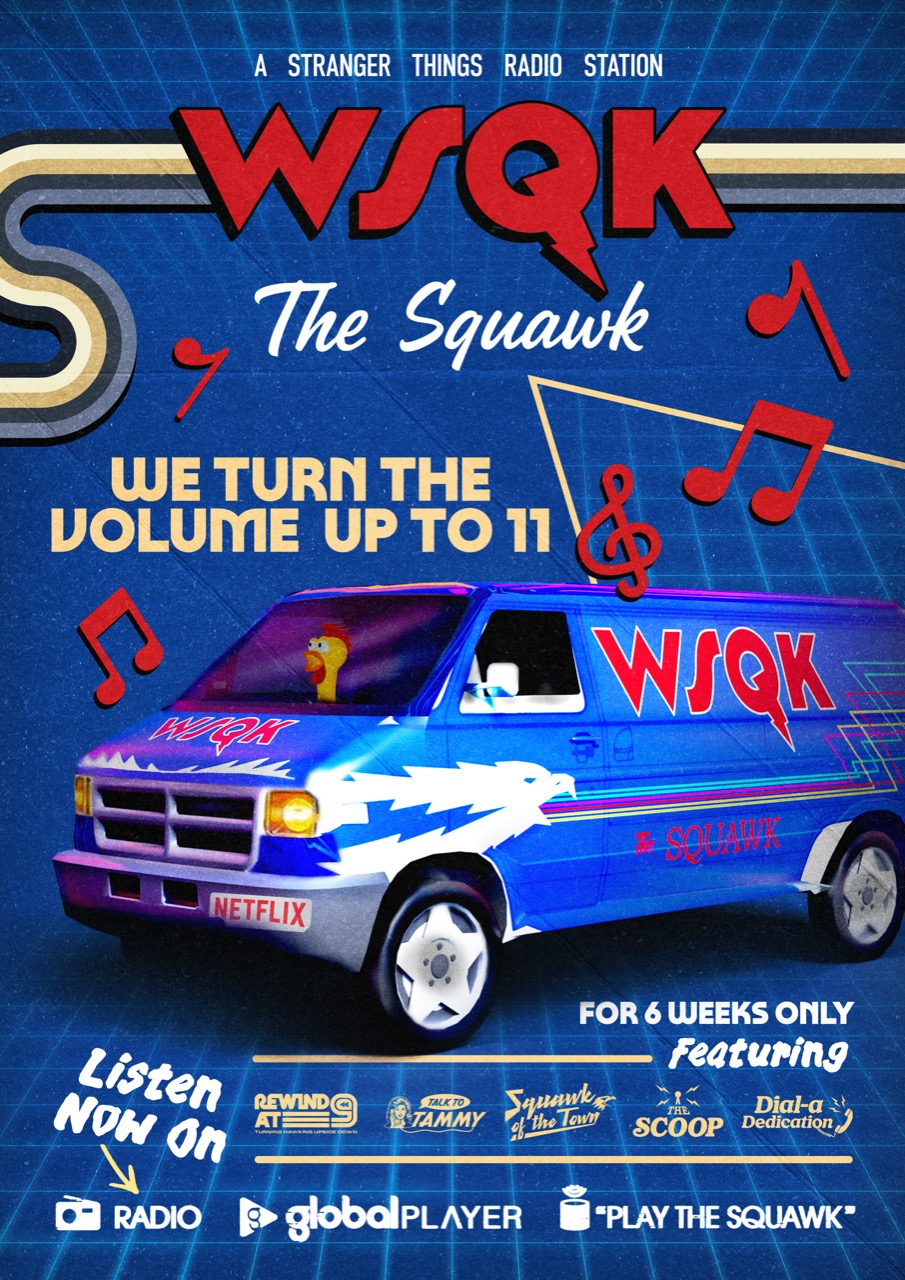 WSQK The Squawk Radio Poster - Stranger Things